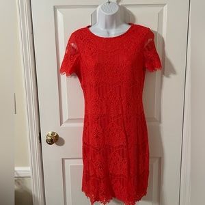 Kensie - Summer Dress - Coral Color - Lace- 8